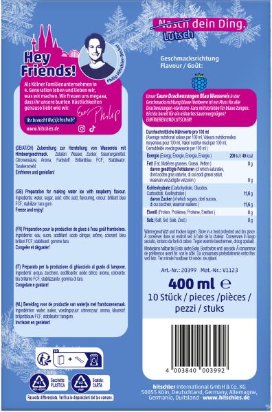 Hitschies Saure Drachenzungen Wassereis blau