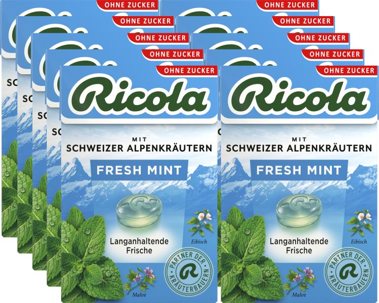 Ricola Fresh Mint ohne Zucker Box