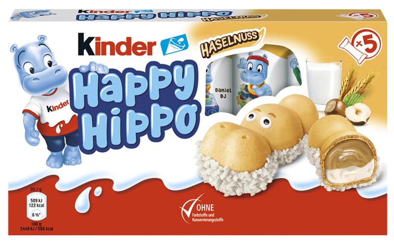 Kinder Happy Hippo Haselnuss 5er