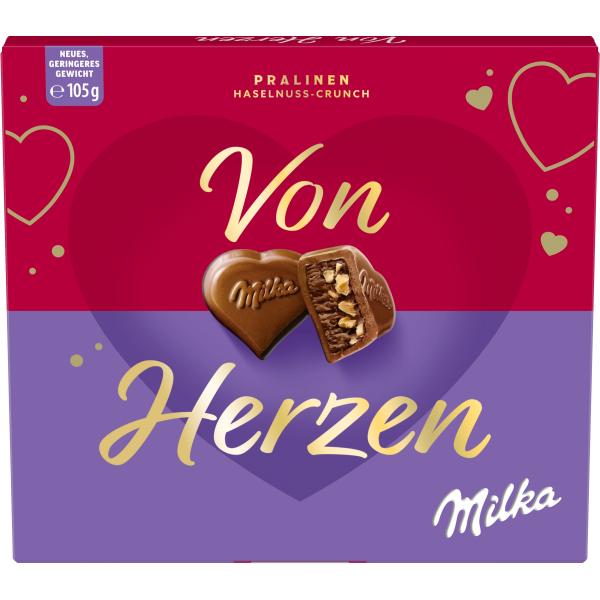 Milka Pralinen von Herzen