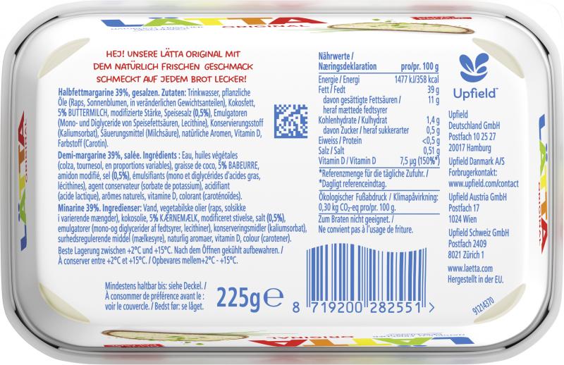 Lätta Original Halbfettmargarine