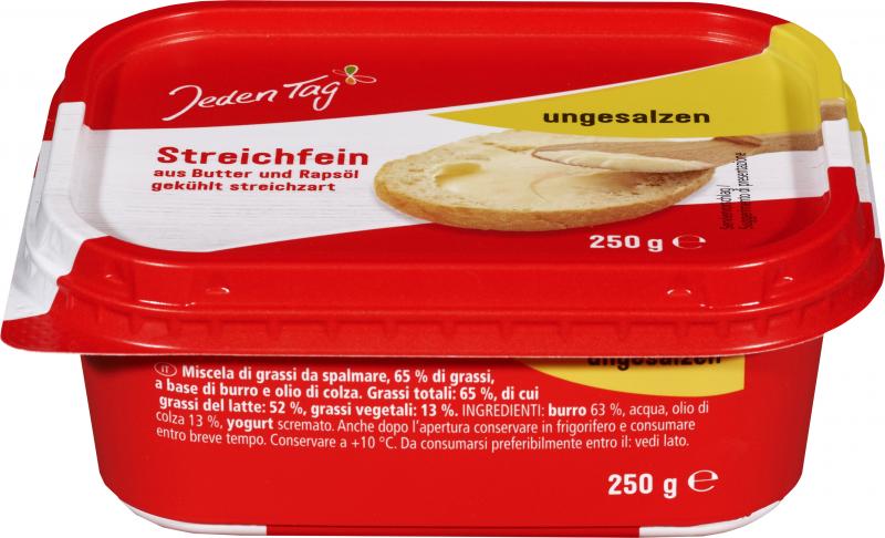 Jeden Tag Streichfein ungesalzen