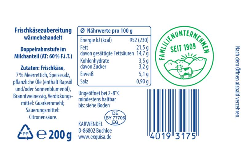 Exquisa Frischkäse Meerrettich