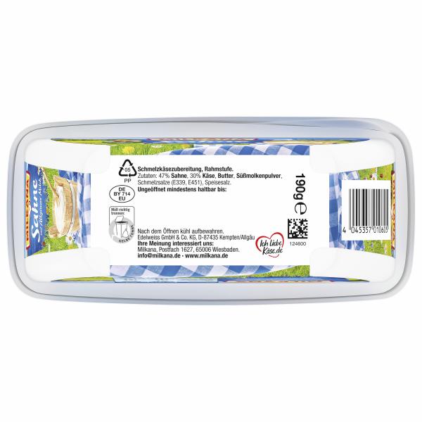 Milkana Schmelzkäse Sahne