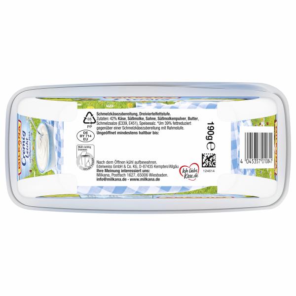 Milkana Schmelzkäse cremig leicht fettreduziert