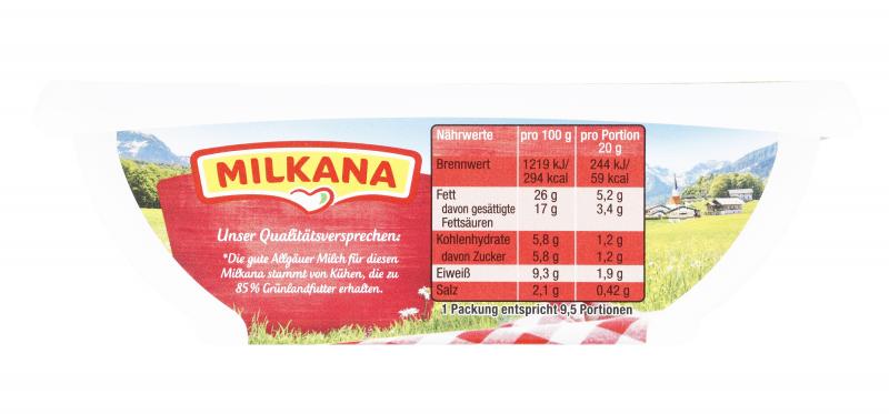 Milkana Schmelzkäse Salami