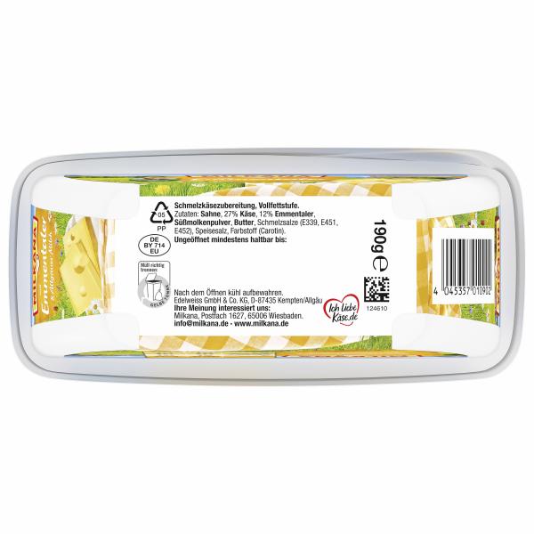 Milkana Schmelzkäse mit Emmentaler