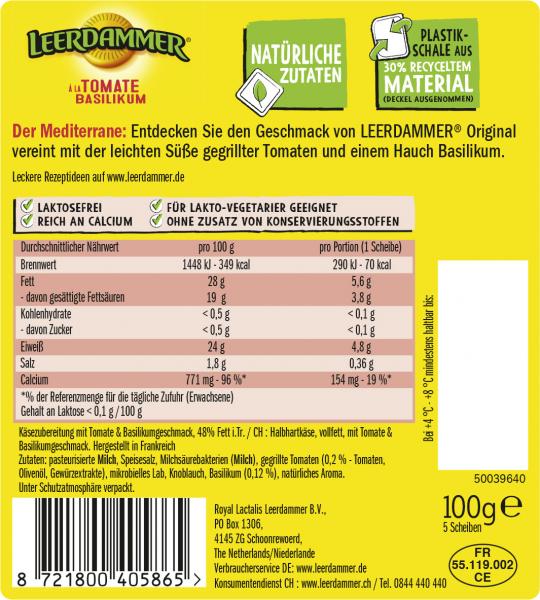 Leerdammer à la Tomate-Basilikum