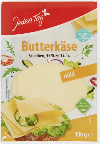 Jeden Tag Butterkäse in Scheiben