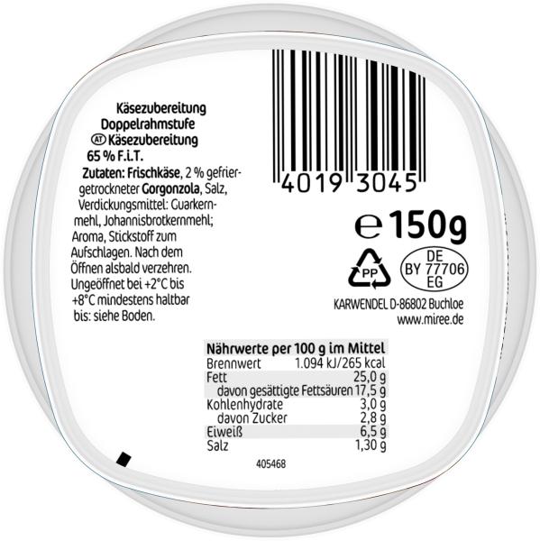 Miree Käsezubereitung mit mildem Gorgonzola