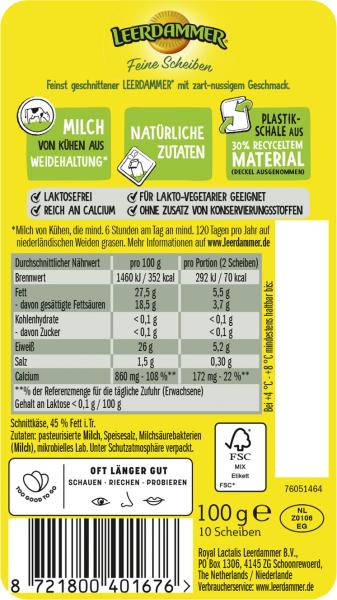 Leerdammer Feine Scheiben zart-nussig