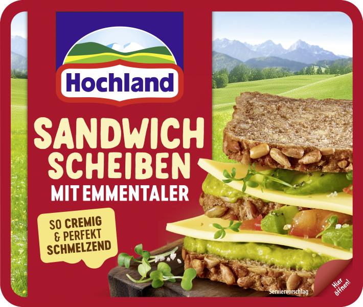 Hochland Sandwich Scheiben mit Emmentaler