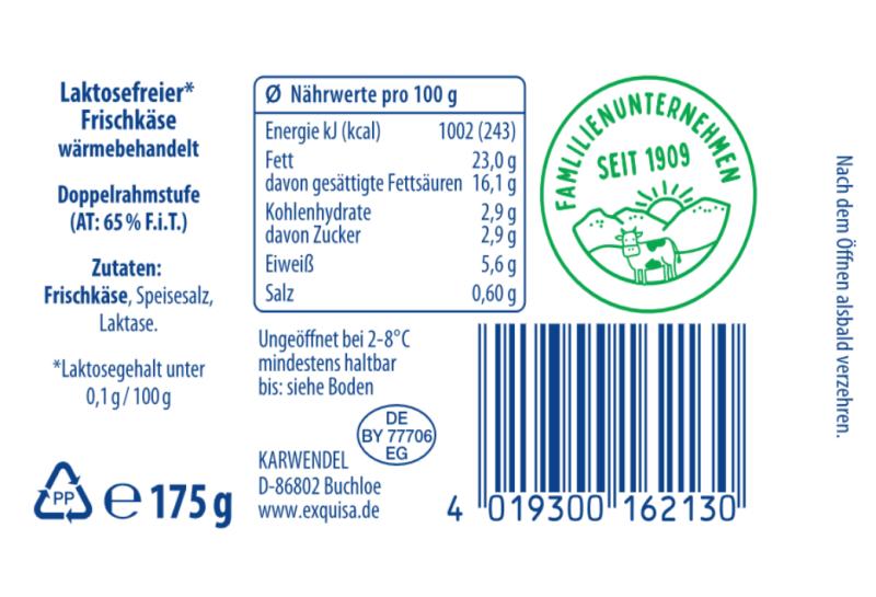 Exquisa Frischkäse Der Sahnige Laktosefrei