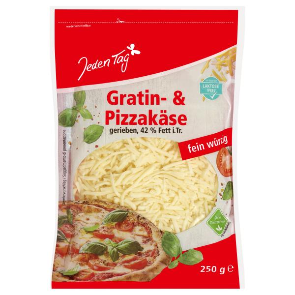 Jeden Tag Gratin- & Pizzakäse gerieben fein würzig