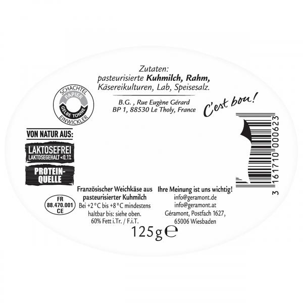Géramont Weichkäse Natur