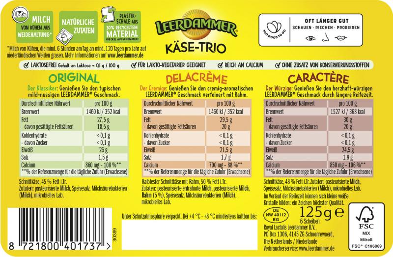 Leerdammer Käse Trio
