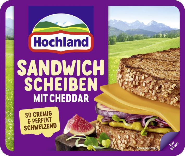 Hochland Sandwich Scheiben mit Cheddar