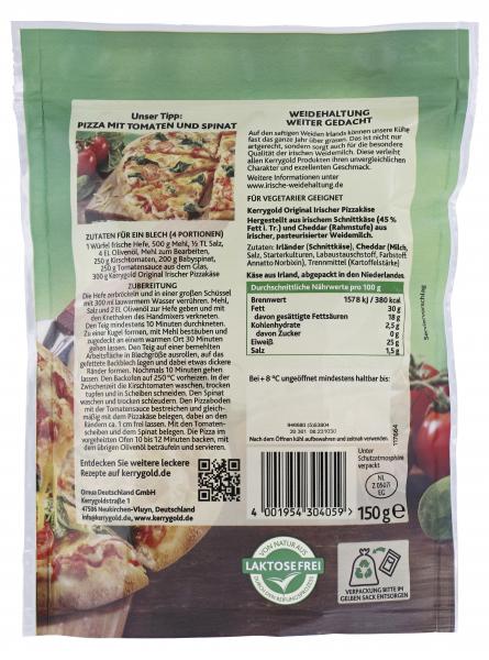 Kerrygold Irischer Pizzakäse herzhaft & zart schmelzend gerieben