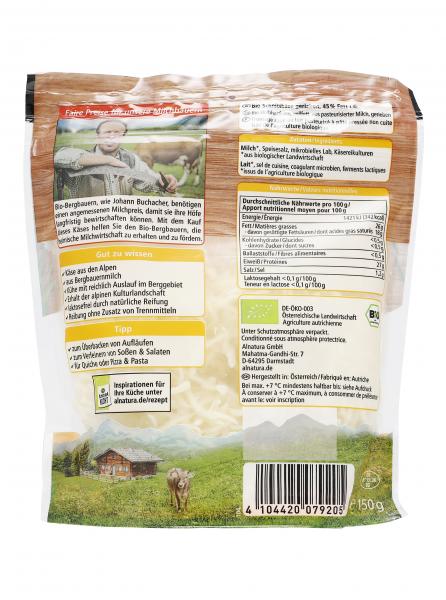 Alnatura Bergbauern Gouda gerieben