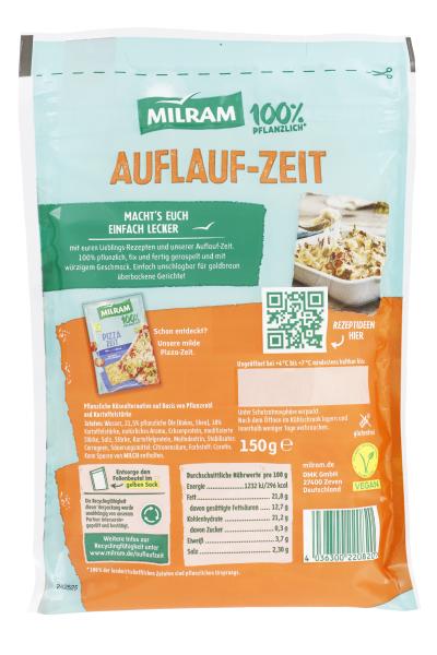 Milram Auflauf Zeit 100% pflanzlich