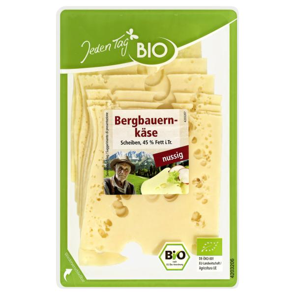 Jeden Tag Bio Bergbauernkäse Scheiben