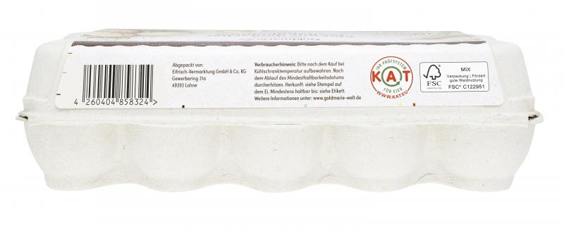 Goldmarie Eier Freilandhaltung Bruderhahn Güteklasse A Größe L/M/S