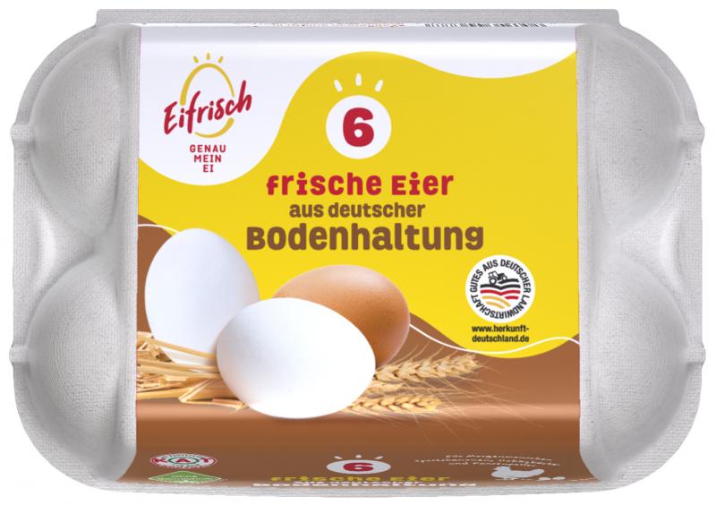 Eifrisch Eier Bodenhaltung Güteklasse A Größe L/M