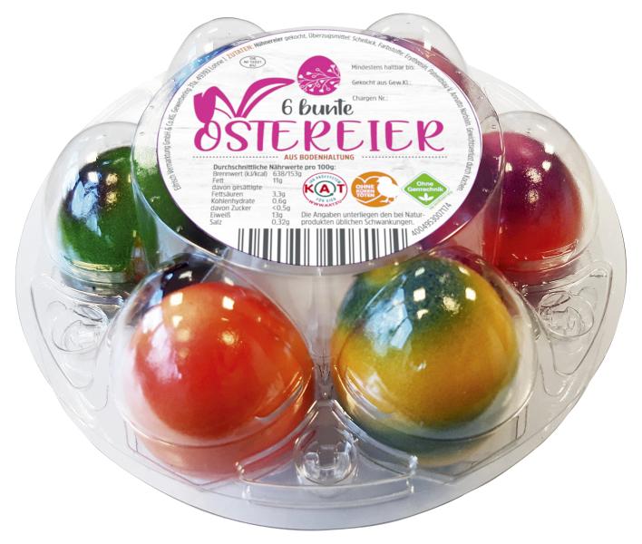 Bunte Ostereier Bodenhaltung