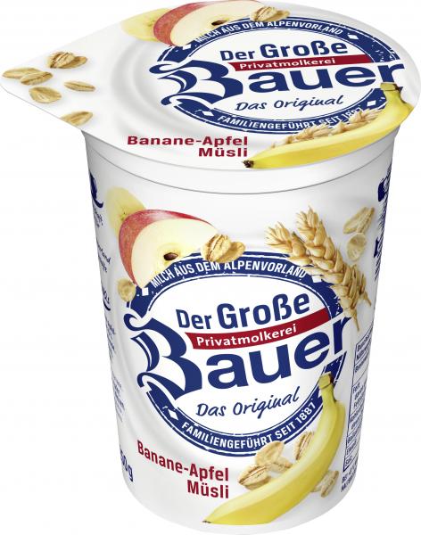 Bauer Joghurt Der groe Bauer Banane-Apfel Msli Bauer Joghurt Der groe Bauer Banane-Apfel Msli