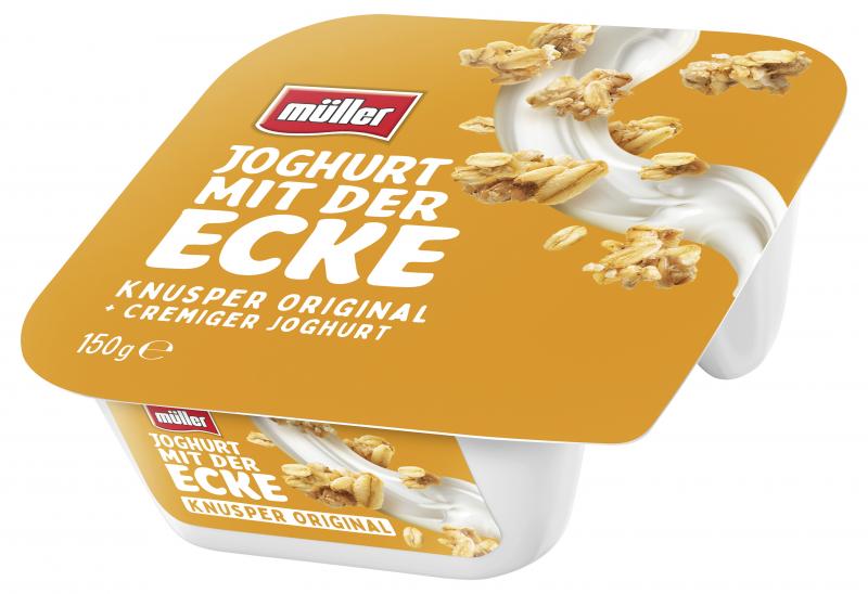 Müller Joghurt mit der Ecke Knusper Original & cremiger Joghurt