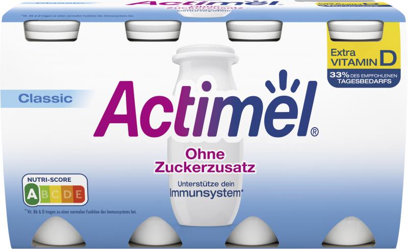 Danone Actimel Classic ohne Zuckerzusatz