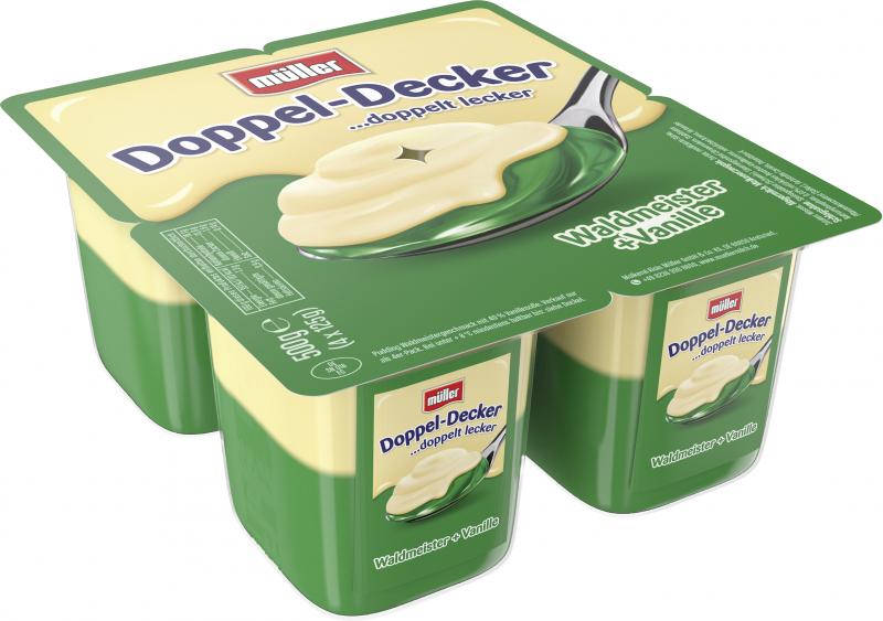 Müller Doppel-Decker Waldmeister + Vanille