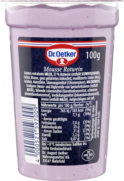 Dr. Oetker Momente Mousse Rotwein