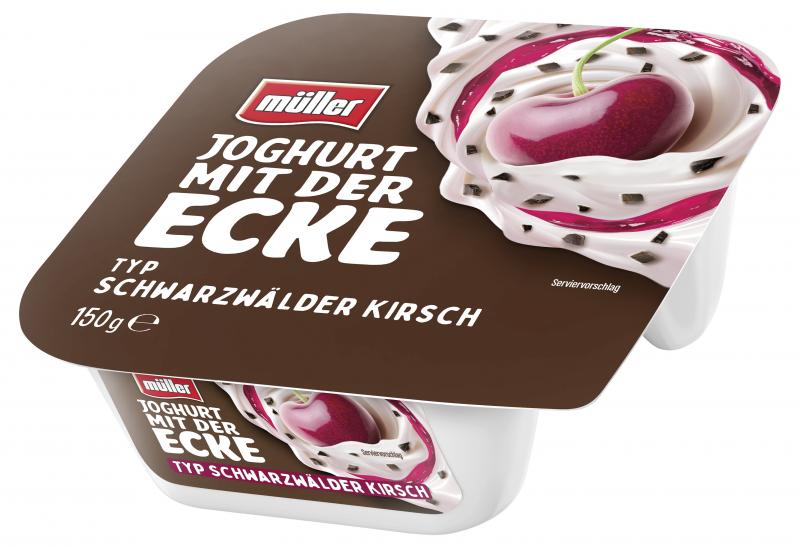 Müller Joghurt mit der Ecke Typ Schwarzwälder Kirsch