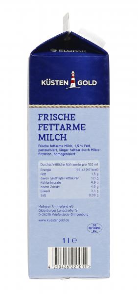 Küstengold Frische Fettarme Milch 1,5% 