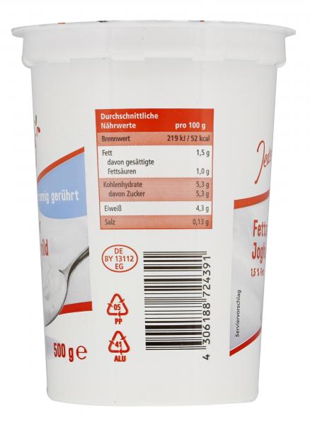 Jeden Tag Fettarmer Joghurt mild 1,5%