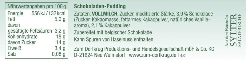 Zum Dorfkrug Schokoladen-Pudding
