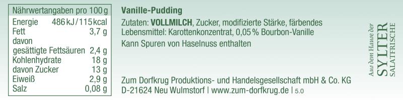 Zum Dorfkrug Vanille-Pudding