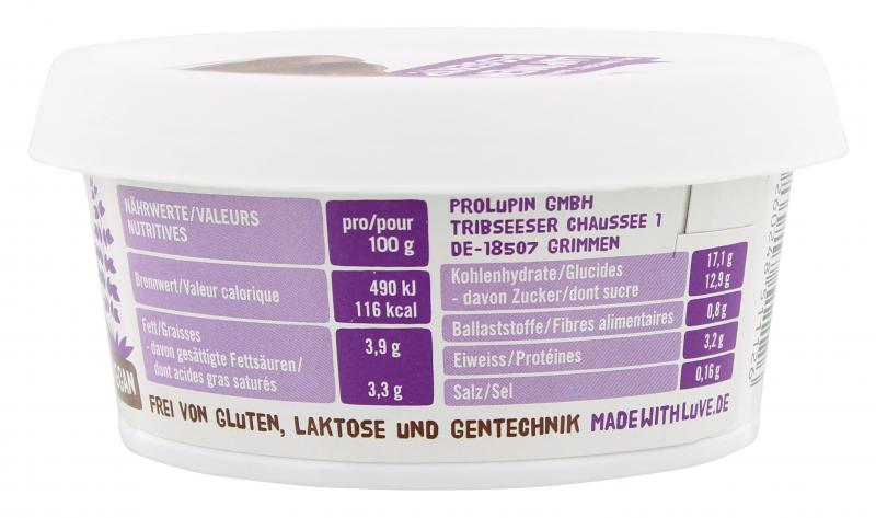 Made with Luve Lupinen Dessert Schokolade