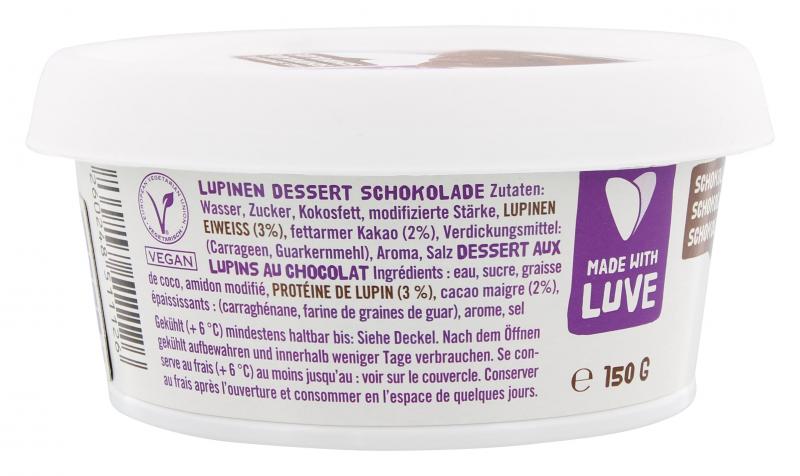 Made with Luve Lupinen Dessert Schokolade