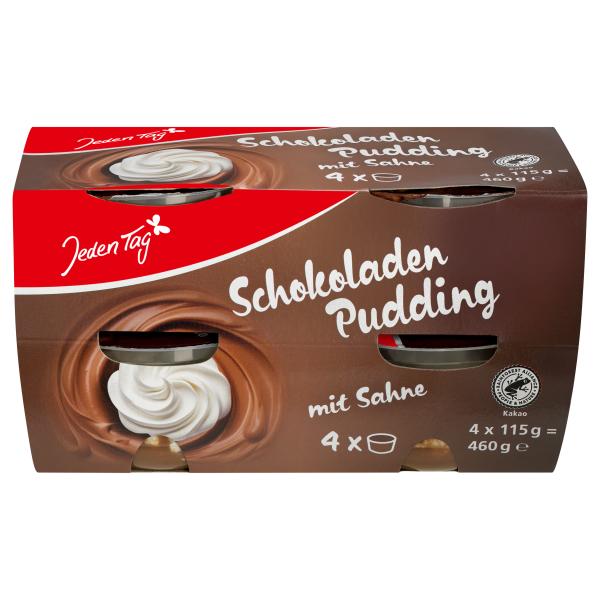 Jeden Tag Schokoladen Pudding mit Sahne