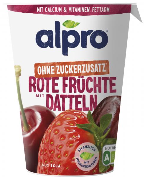 Alpro Joghurtalternative ohne Zuckerzusatz Rote Früchte mit Datteln