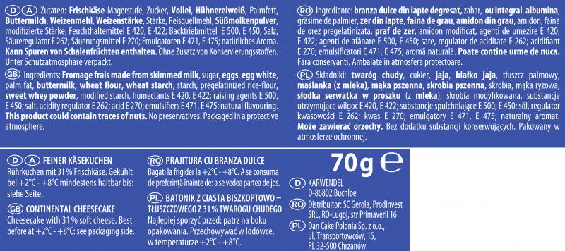 Exquisa Käsekuchen Snack