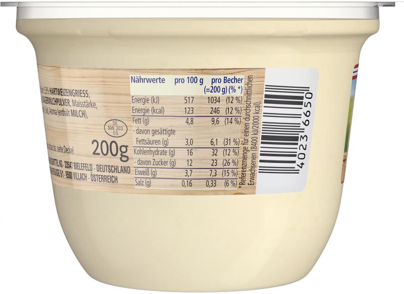 Dr. Oetker Löffelglück Grießpudding natur