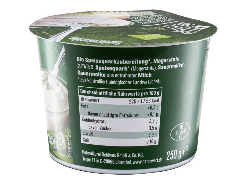 NaturWert Bio Speisequarkzubereitung Magerstufe