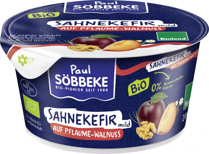 Söbbeke Bio Sahnekefir mild auf Pflaume-Walnuss