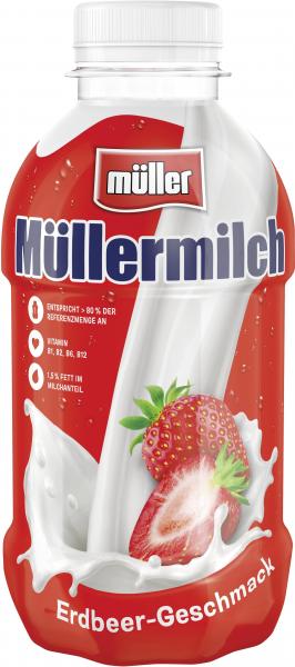 Müller Müllermilch Erdbeer-Geschmack (Einweg)