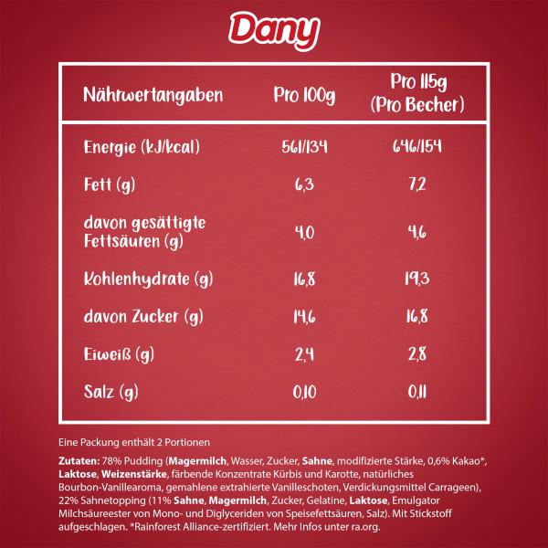 Dany Pudding Schoko - Vanille