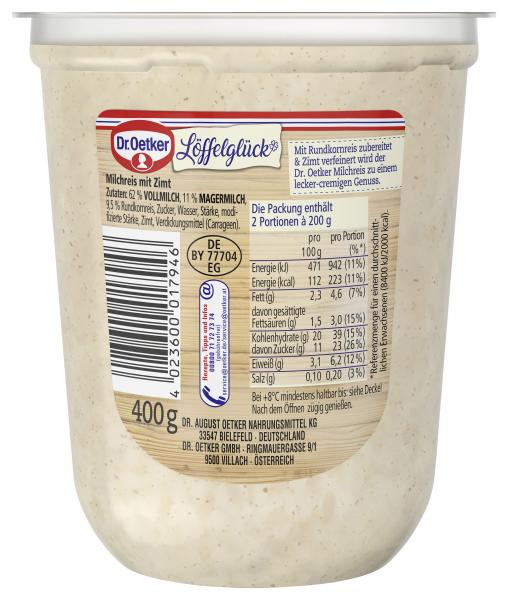 Dr. Oetker Löffelglück Milchreis Zimt