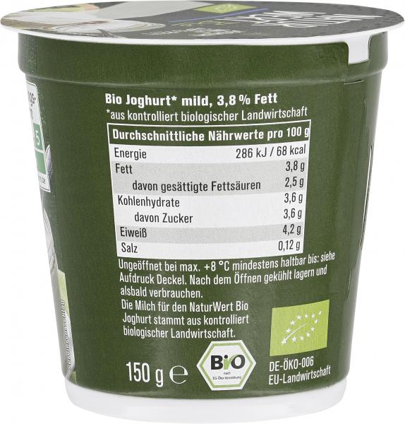 Naturwert Bio Joghurt 3,8% Fett
